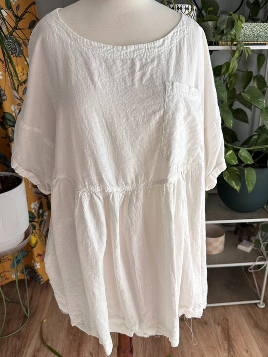 We The Free Tops - Free People We The Free White Oversized Tunic Top XL Boho Flowy